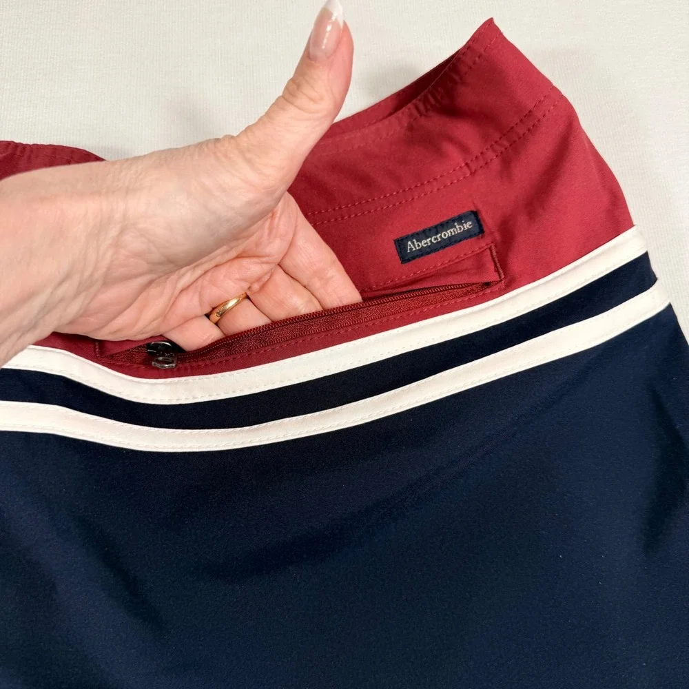 Abercrombie & Fitch‎ Board Shorts 36 Navy Red 9